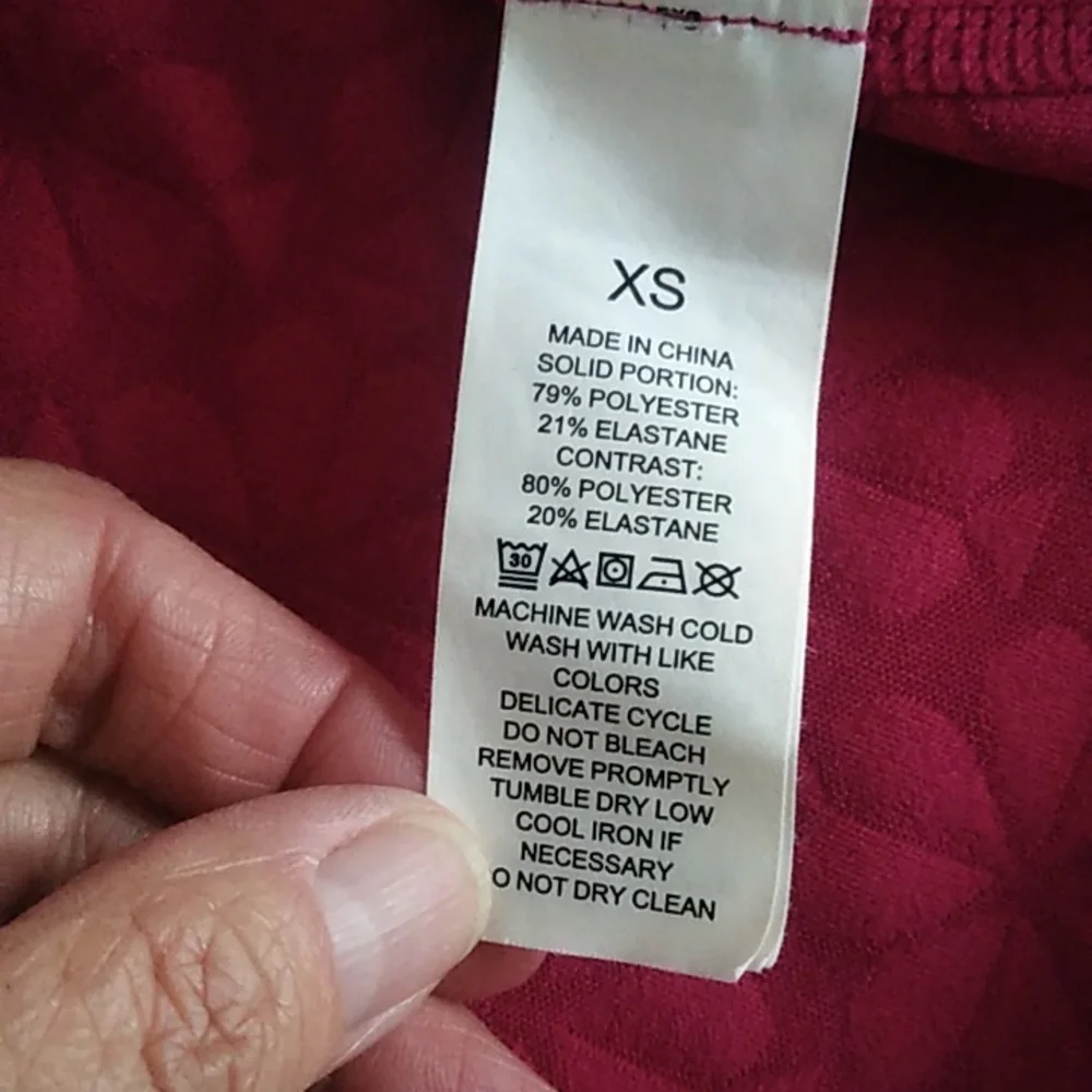 Kate Spade Half Zip Pullover Hoodie size XS Tonal Spade Floral Print Pink